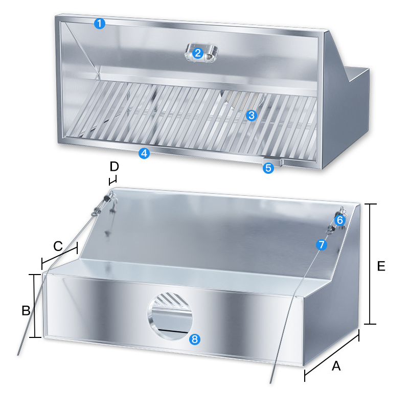 Commercial Kitchen Vent - Commercial Stainless Steel Kitchen air Purifier