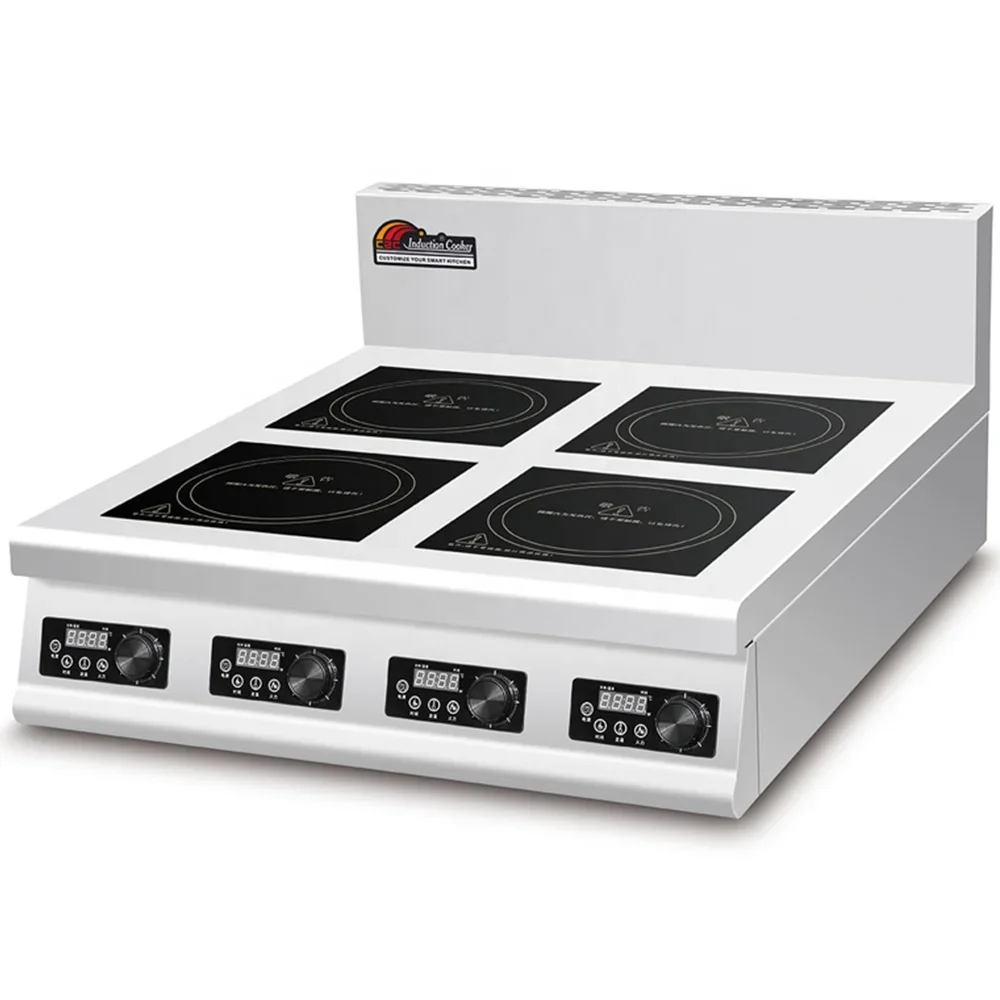 Range Commercial Kitchen - 4 Burner Flat Industrial Commercial Induction