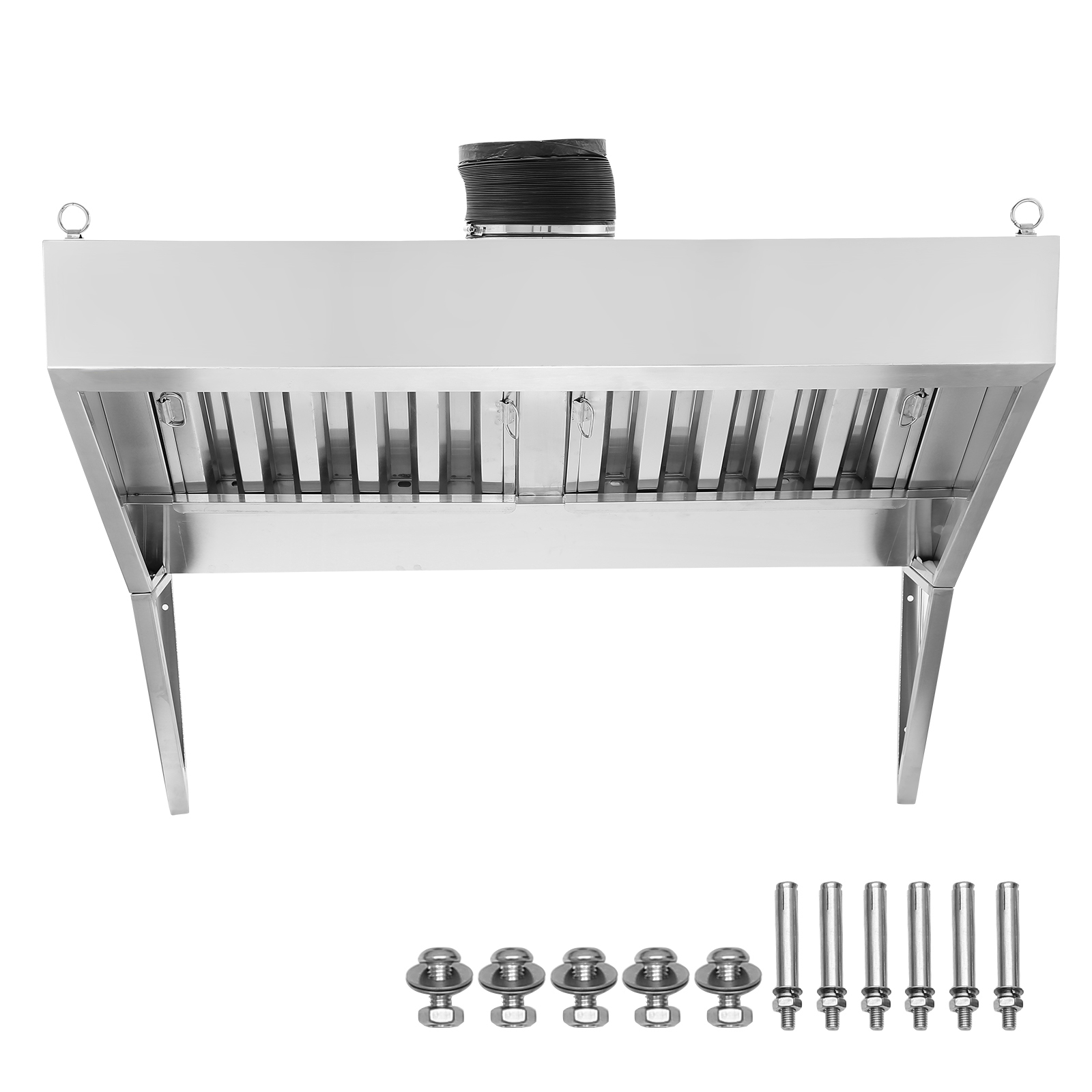 Commercial Kitchen Vent - 4/5/6/7/8/9FT Commercial Exhaust 201 Stainless Steel