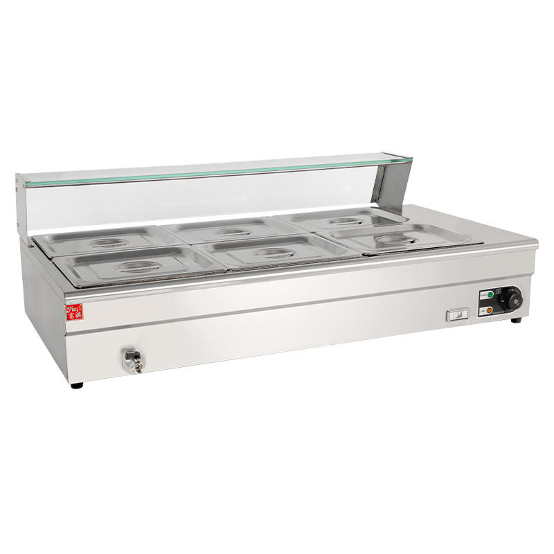 Bain Marie Food Warmer - High Quality Stainless Steel 6-Pot Electric