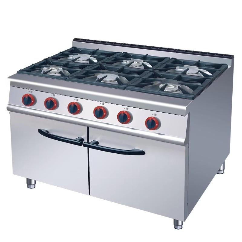 Range Commercial Kitchen - Standard 6 Burner Commercial Gas Range
