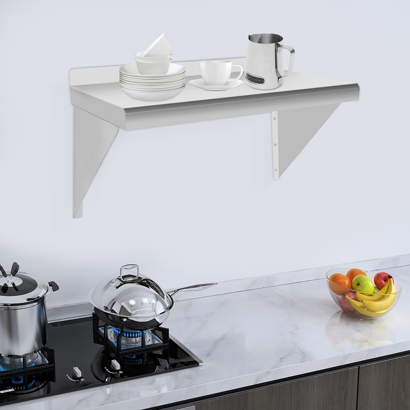 24*12in Commercial Kitchen She - огляд і ціна Wall Shelf Commercial Kitchen