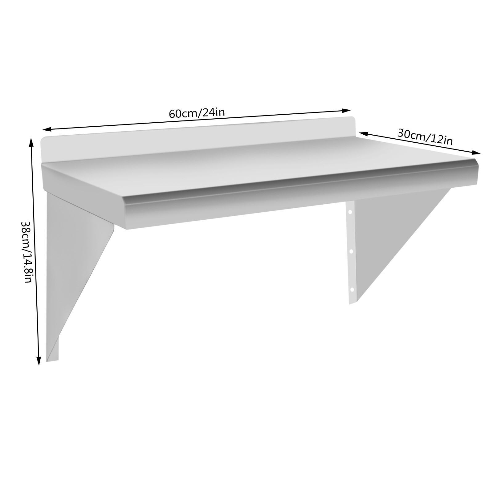 24*12in Commercial Kitchen She - огляд і ціна Wall Shelf Commercial Kitchen
