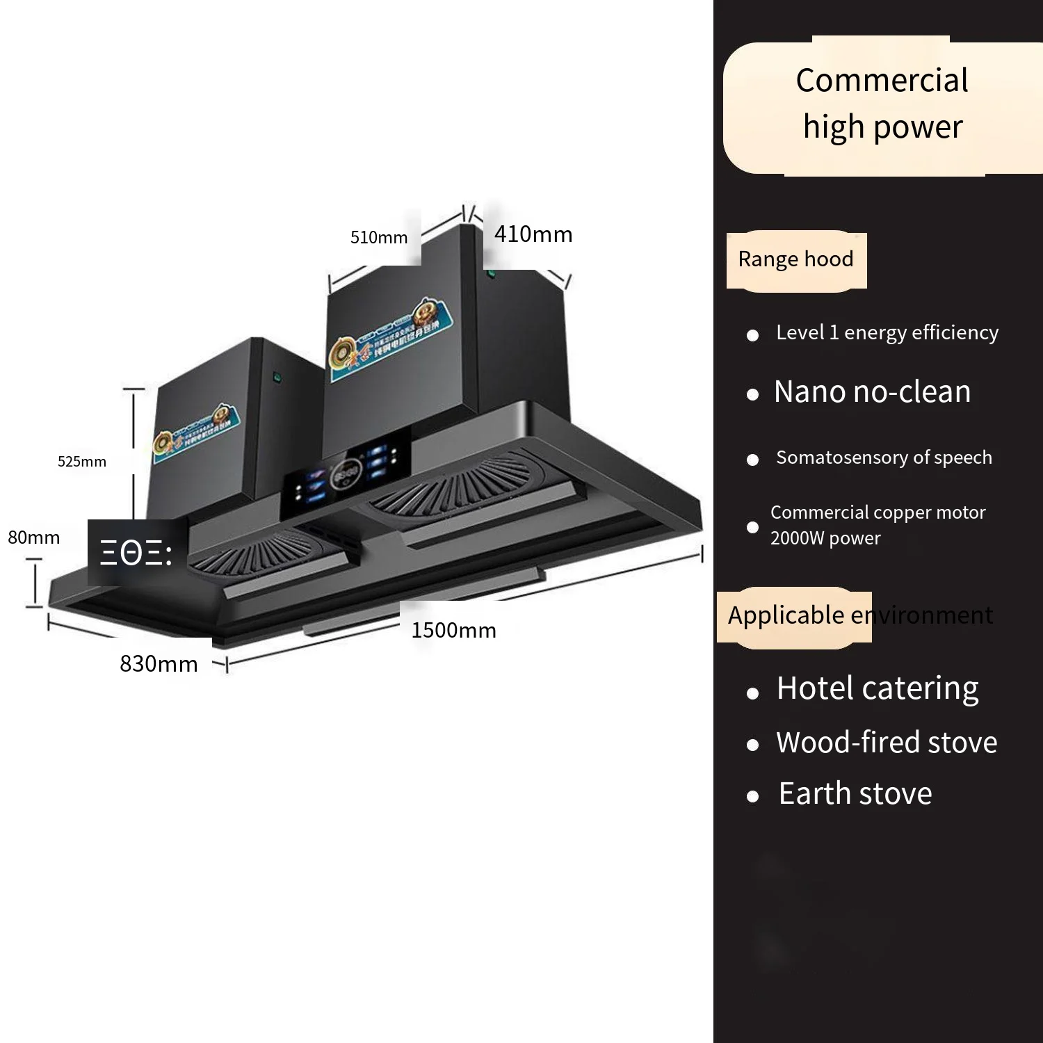 -for OEM  Hood Household Comme - огляд і ціна Range Commercial Kitchen