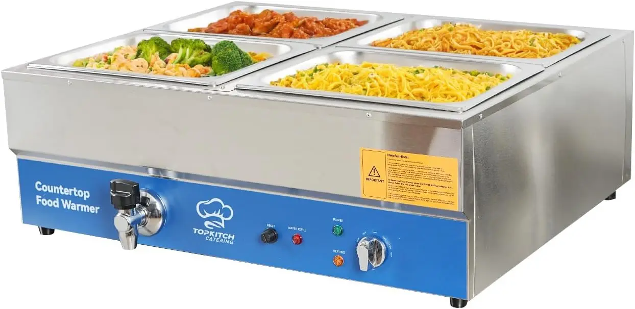 ETL Listed 4 Pan Commercial Fo - огляд і ціна Bain Marie Food Warmer