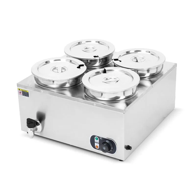 4 Round Pot Stainless Steel Co - огляд і ціна Bain Marie Food Warmer