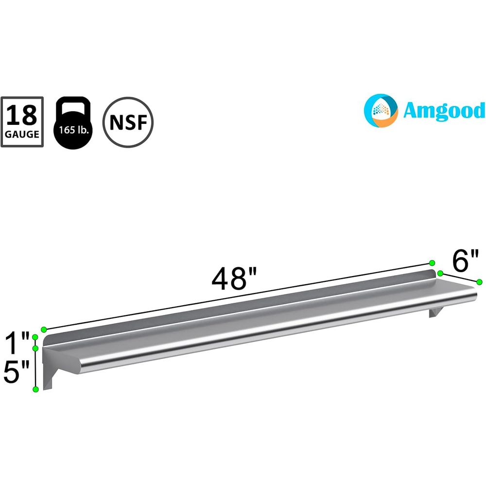 48 Stainless Steel Wall Shelf  - огляд і ціна Wall Shelf Commercial Kitchen