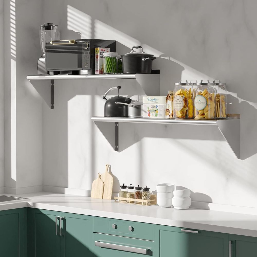 2 Pack Stainless Steel Shelves - огляд і ціна Wall Shelf Commercial Kitchen