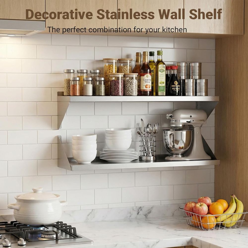 Stainless Steel Wall Shel 12 x - огляд і ціна Wall Shelf Commercial Kitchen