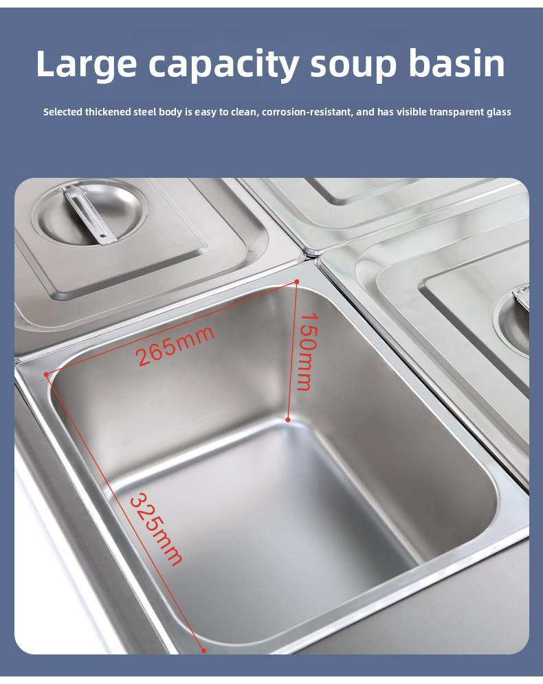 High Quality Stainless Steel 6 - огляд і ціна Bain Marie Food Warmer